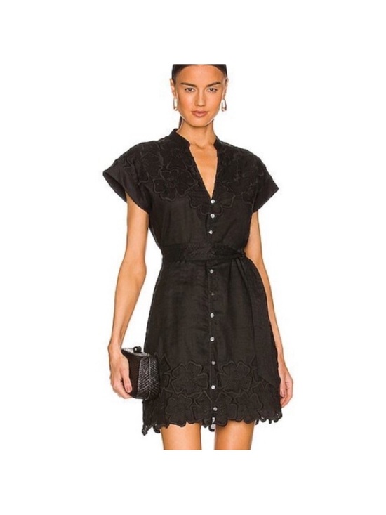 Veronica Beard Dresses & Skirts - Veronica Beard Black Archie Floral Embroidered Dress Applique LBD Sz 8